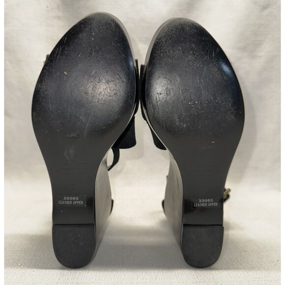 J Crew Y2K Black Boho Leather Suede Strappy Platform Made in Italy Sandals Sz. 7 - Picture 5 of 9